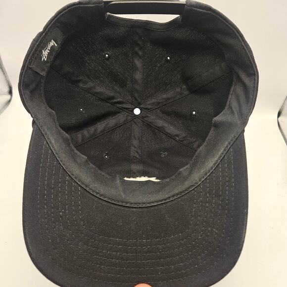 STUSSY UNISEX SNAP BACK BASEBALL HAT CAP BLACK BLUE CLUB - Picture 7 of 7